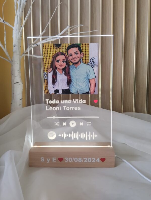 PLACAS ACRILICA CON LED PERSONALIZADAS