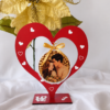 CORAZON Y LOVE DECORATIVO EN MADERA MDF PERSONALIZADO CON FOTO COLGANTE